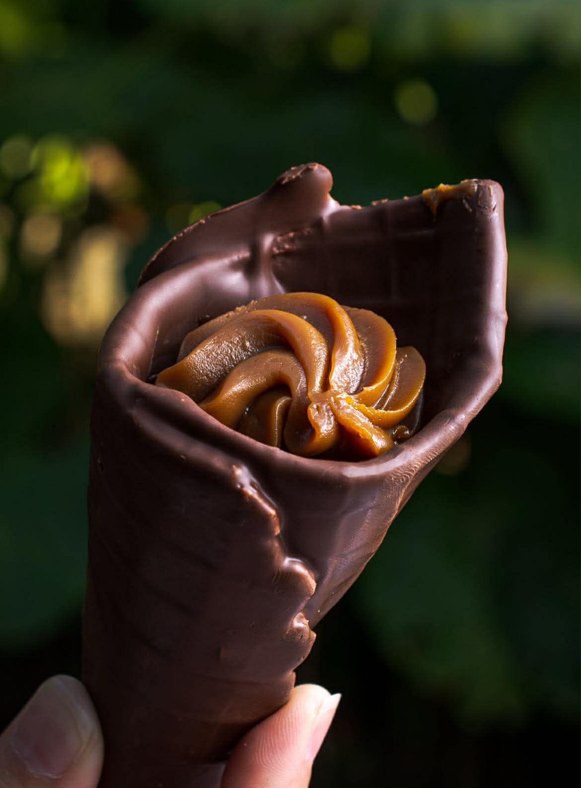 Cono de dulce de leche